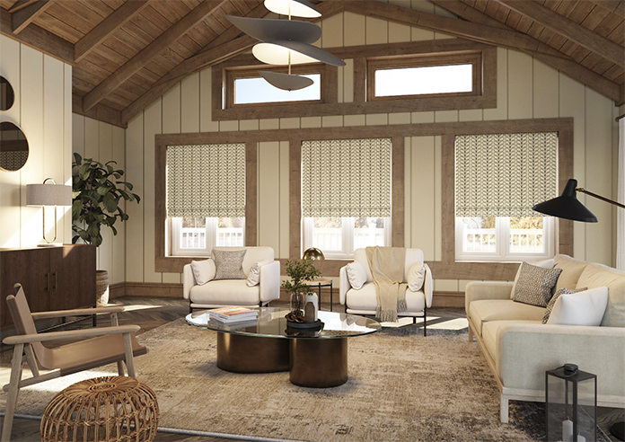 Orla Kiely Linear Stem, Black - Twist&Fit Roman Blind - Image 7